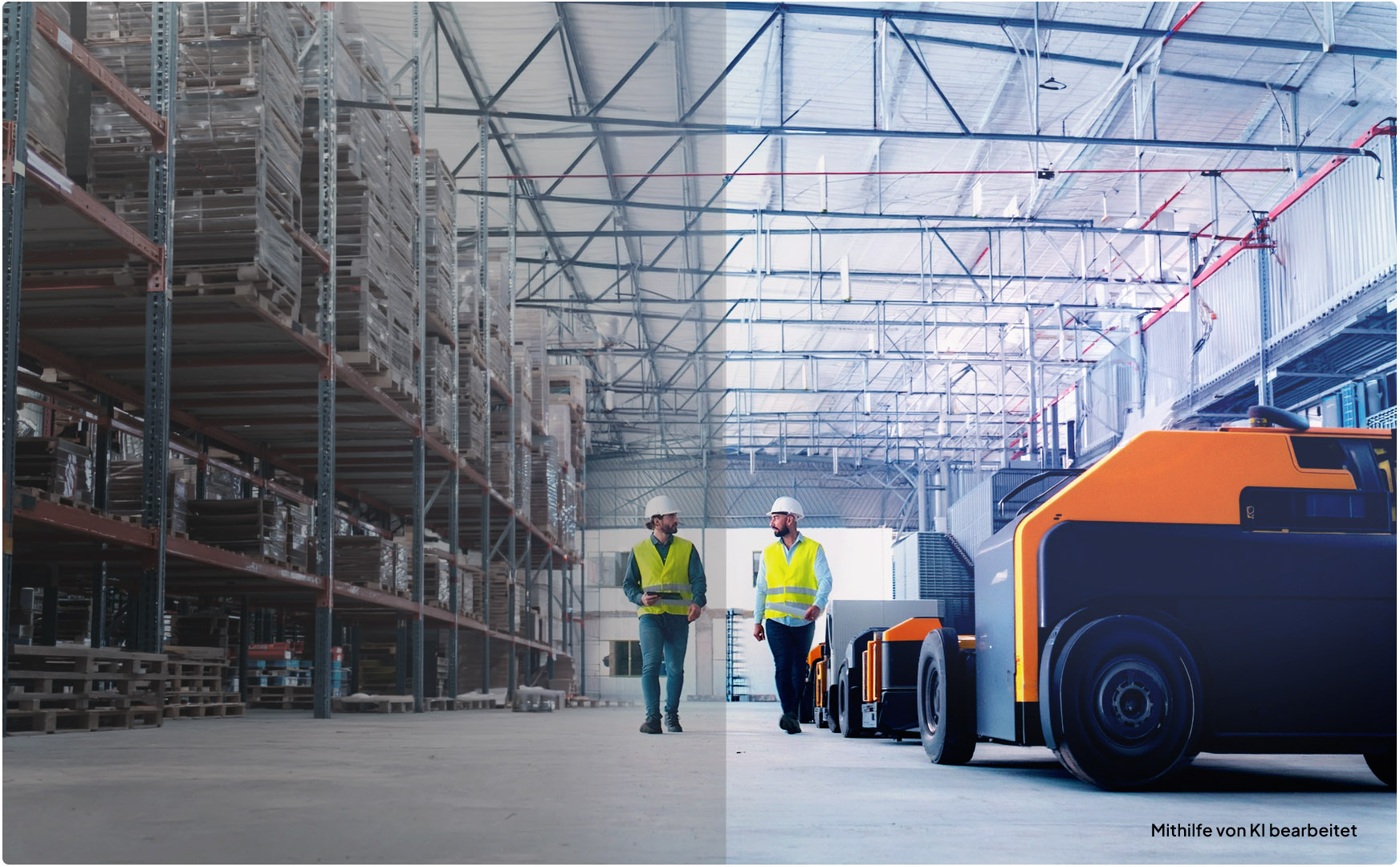 PROLAG World verbindet traditionelle Lagerinfrastruktur harmonisch mit modernster Lagertechnik. Dieser flexible Ansatz ermöglicht es den Mitarbeitenden, sich reibungslos zwischen bestehenden Systemen und neuen Automatiklösungen zu bewegen – für eine optimierte Effizienz im gesamten Prozess.